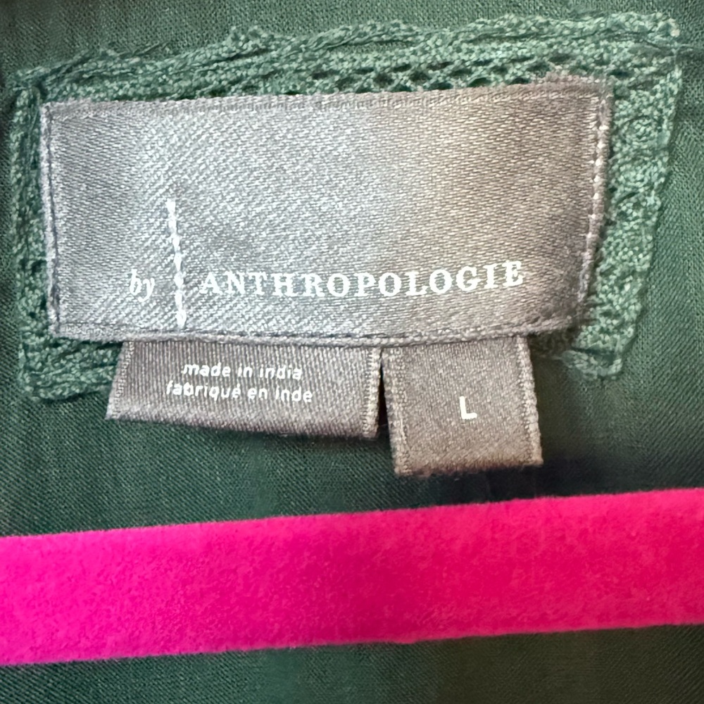 Anthropologie Somerset Maxi Dress Velvet Edition Size Large Forest Green - Picture 4 of 6